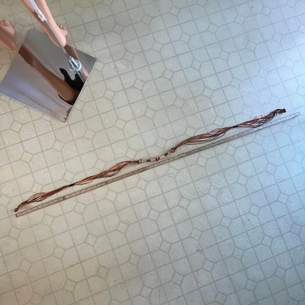 Vintage 90s Woven Rope Belt Brown Cream Orange Knotted Boho Waist‎ Tie Wrap